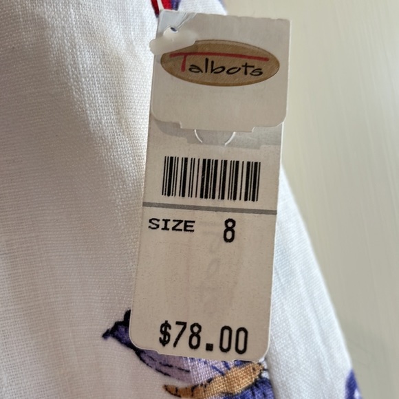 Talbots butterfly pattern linen skirt . - Picture 2 of 11